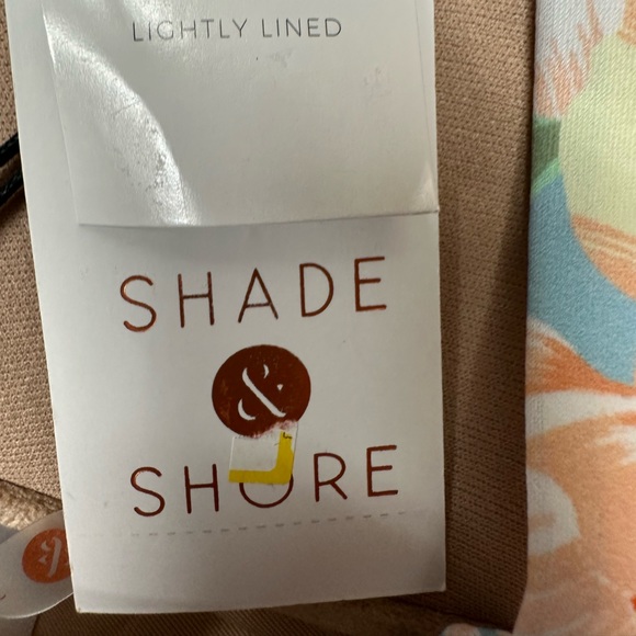 Shade and Shore Floral Bikini Top With Small Ruffle and Bow Size 34DD - Picture 3 of 6